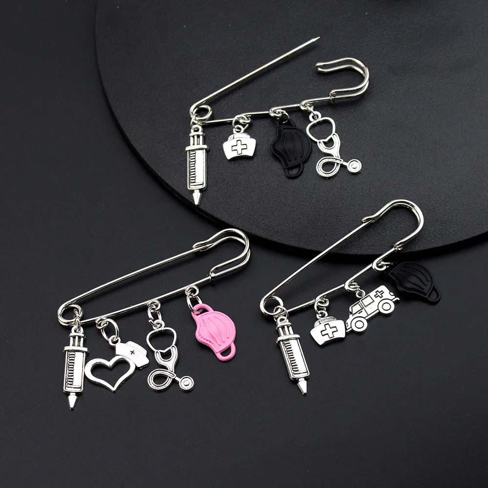 Medical-Themed Brooch Collection with Enamel Accents 2 Medical-Themed Brooch Collection with Enamel Accents - Image 2