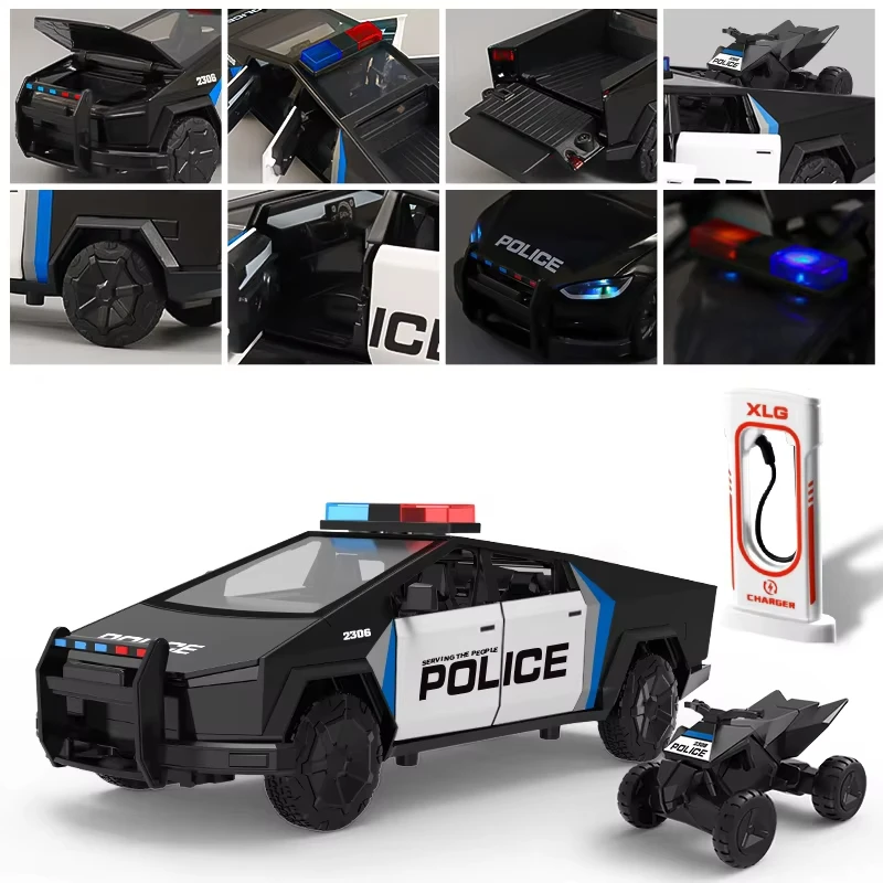 1:24 Scale Police Car Diecast Model 6 1:24 Scale Police Car Diecast Model - Image 6