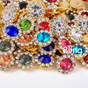 Vibrant 12mm Sunflower Rhinestones Set (105 pcs) 10 S027ee64eea79452a8ddb3caf36a27885J