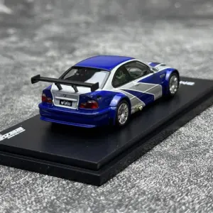 Blue BMW M3 GTR E46 Diecast Model Car 1:64 7 S029981f11f964c648f88aa34948e229aB