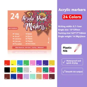 Vibrant Acrylic Marker Set for Artists 17 S02c063bb14cf42efb6720908a8181d15X