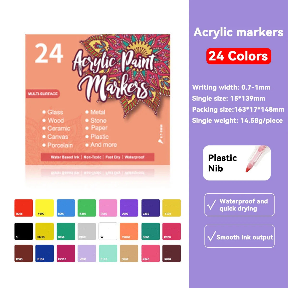 Vibrant Acrylic Marker Set for Artists 8 Vibrant Acrylic Marker Set for Artists - Image 8