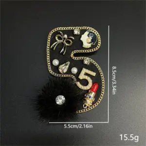 Gold Tone Fashion Brooch with Faux Pearl 13 S02ca6e7bcdca43f0ad6115e4af951f99o