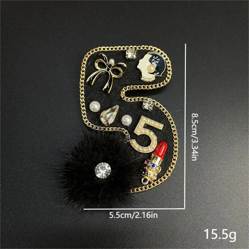 Gold Tone Fashion Brooch with Faux Pearl 4 Gold Tone Fashion Brooch with Faux Pearl - Image 4