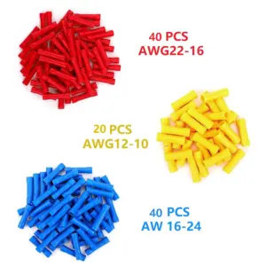 150-Pack Fully Insulated PVC Butt Connectors Set 9 S0304e9ca5d224cbeb6c84c98fb31e824D