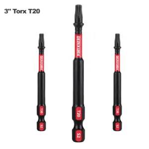 Impact-Resistant Magnetic T20 Screwdriver Bits Set
