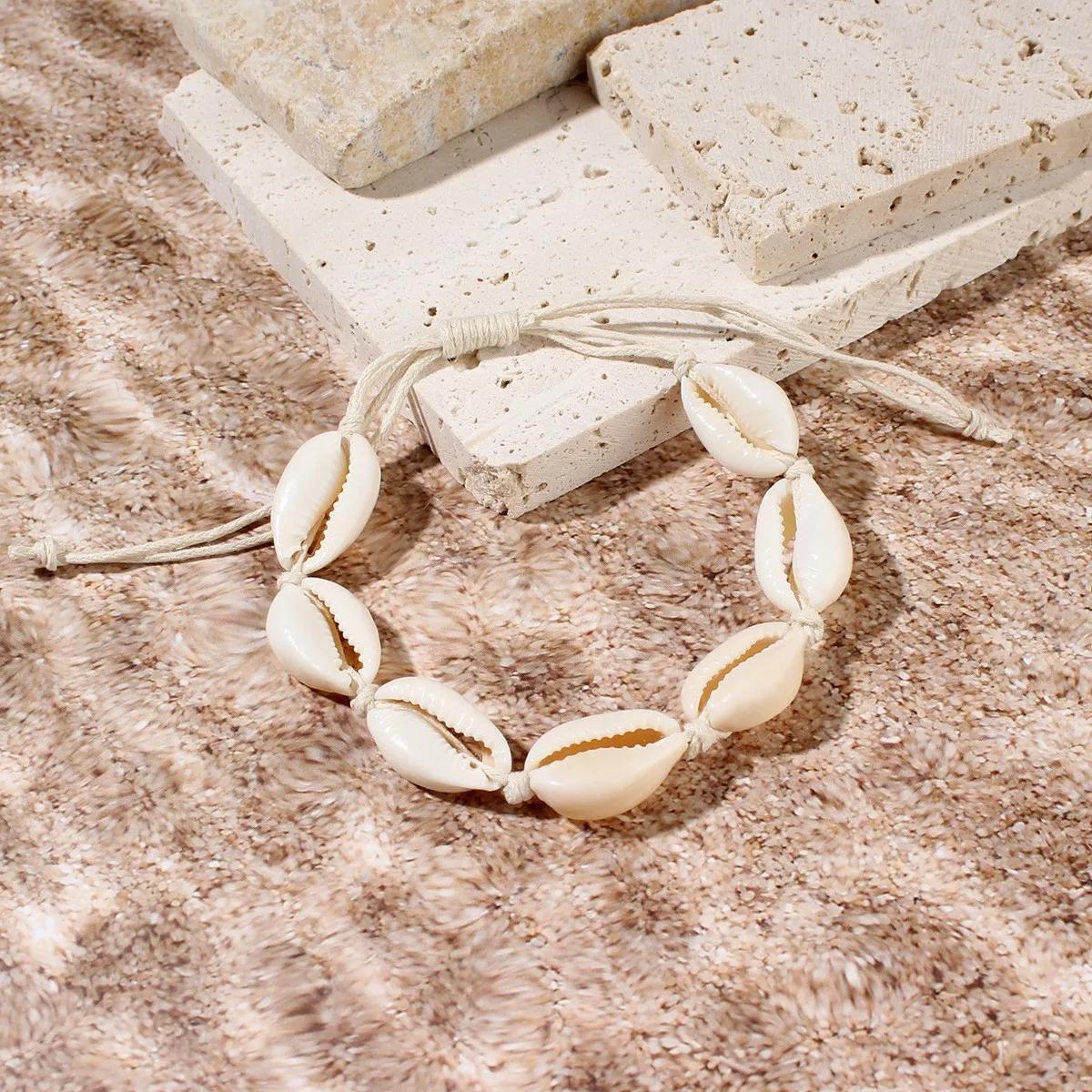Beach Shell Jewelry Set W0258 with Cowrie Shells 6 Beach Shell Jewelry Set W0258 with Cowrie Shells - Image 6