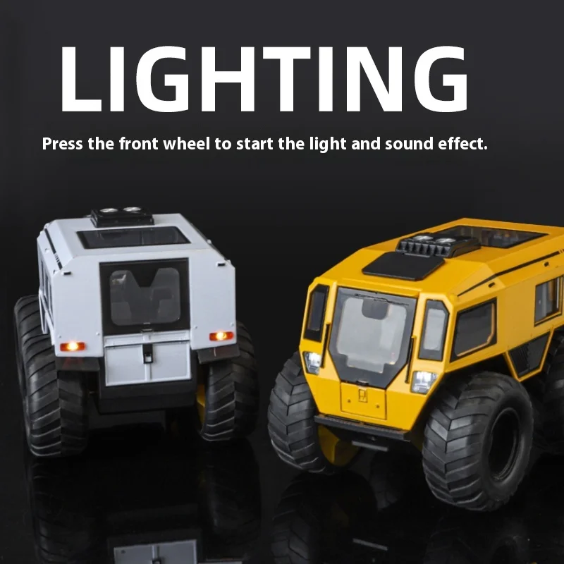 Yellow Sherp ATV Model 1:24 Scale with LED Lights 3 Yellow Sherp ATV Model 1:24 Scale with LED Lights - Image 3