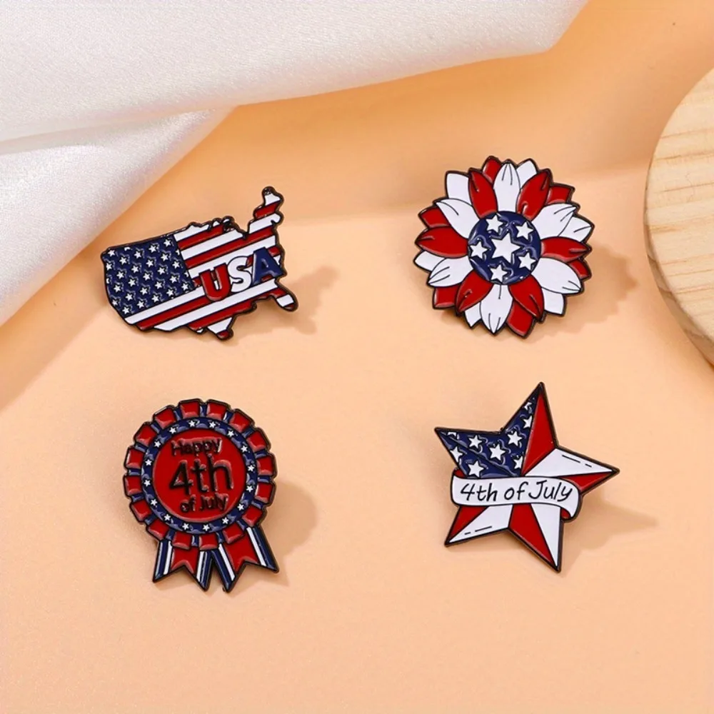 Patriotic American Badges Set of 4 2 Patriotic American Badges Set of 4 - Image 2