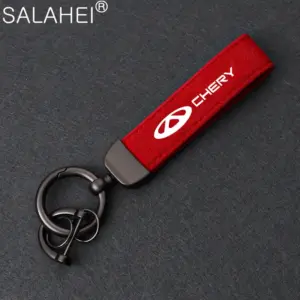 Chery Car Logo Leather Keychain in Black, Red, Blue 6 S03b0a0194807430f872e235305ef53f6c