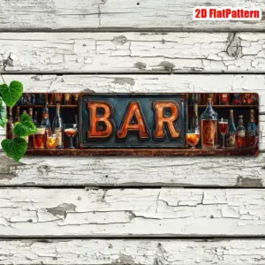 Vintage 10x40cm Metal BAR Sign with Rustic Finish 7 S03b4099ff4d04577ba44c9d95d8698e6H