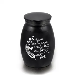 Mini Pet Memorial Urn Aluminum Alloy Blue, Black, Silver, Gold 15 S03beb15e59ba4ffcaf98d797de601185D