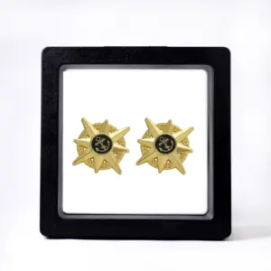 Nautical Star-Shaped Metal Brooch in Gold Tone 19 S03da60dc8c3a49ceb15421865a372556B