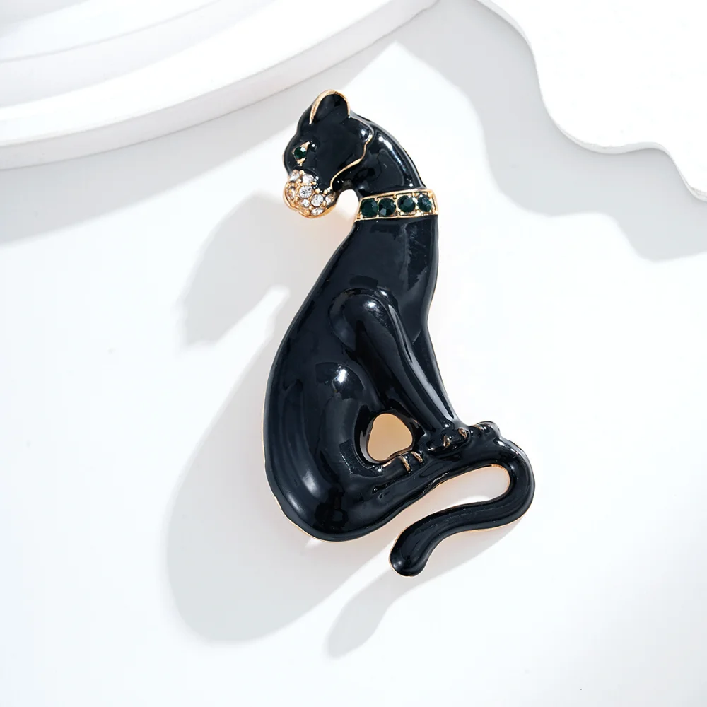 Gentleman Black Leopard Alloy Brooch 5 Gentleman Black Leopard Alloy Brooch - Image 5