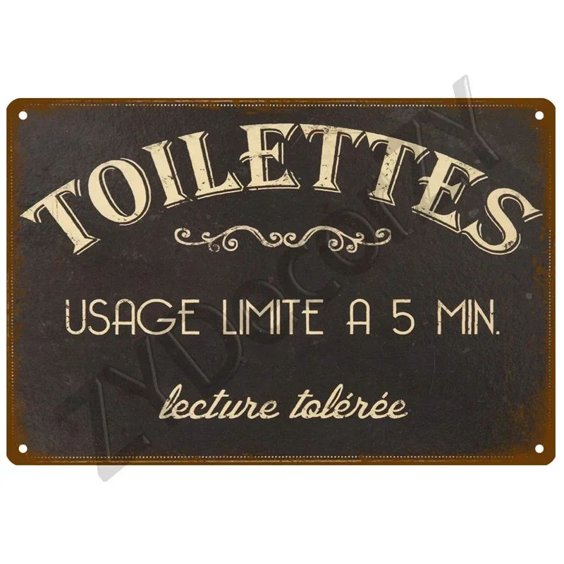 Vintage WC Toilet Metal Sign Poster 20x30cm 9 Vintage WC Toilet Metal Sign Poster 20x30cm - Image 9