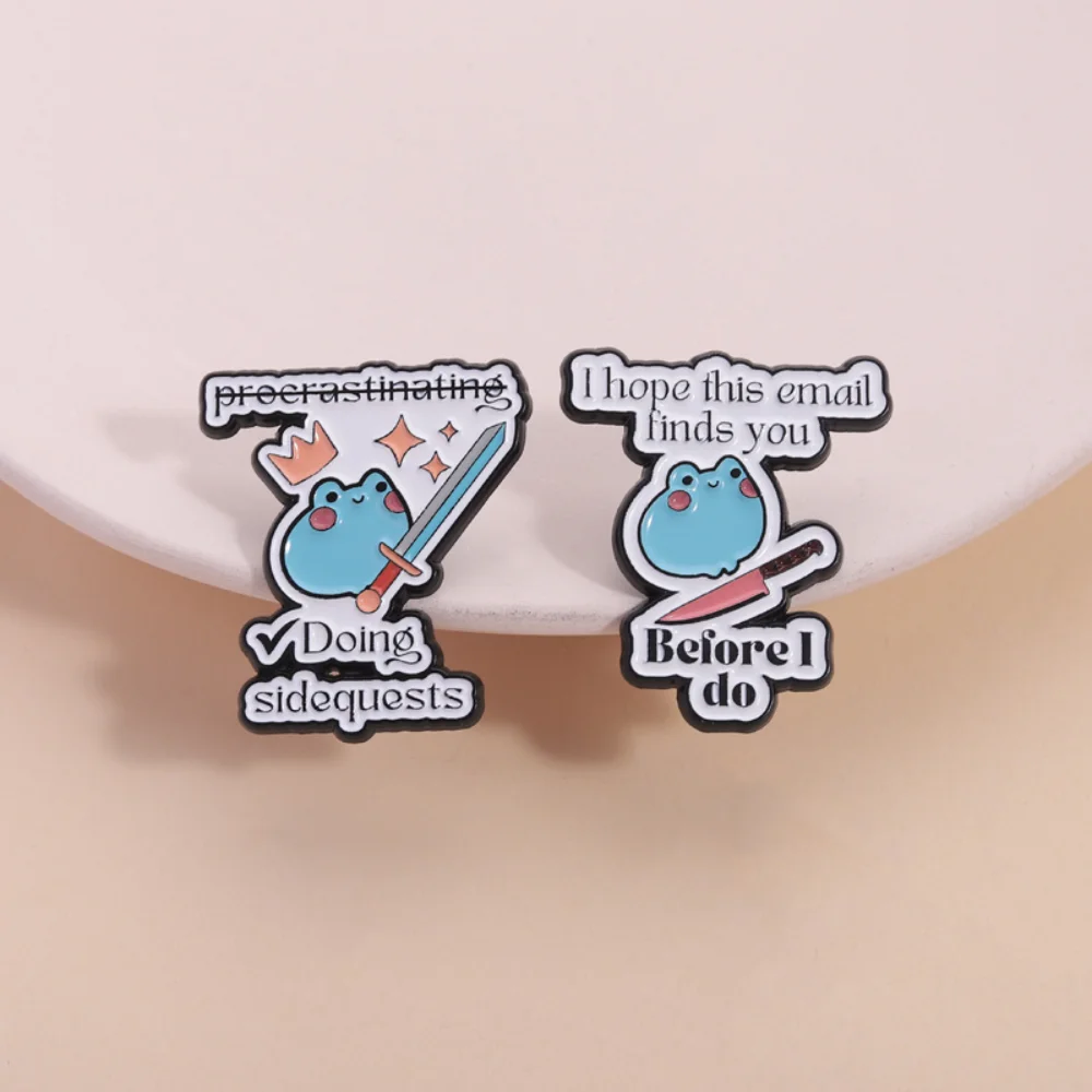 Playful Blue Frog Brooch for Accessories 4 Playful Blue Frog Brooch for Accessories - Image 4