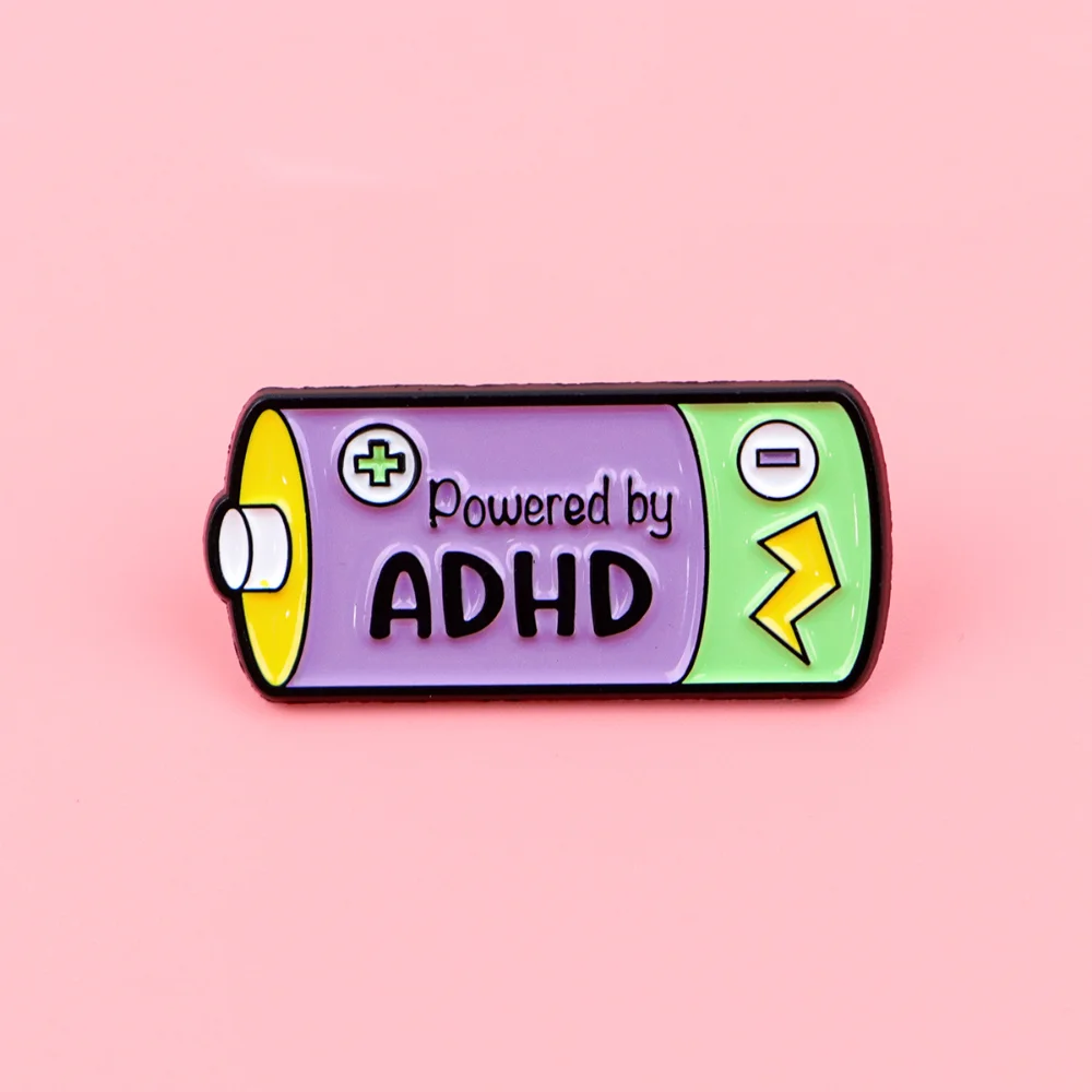 ADHD Battery Brooch Set with Enamel Finish 6 ADHD Battery Brooch Set with Enamel Finish - Image 6