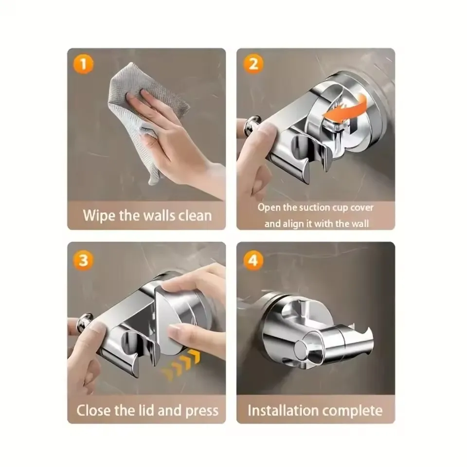 Modern Stainless Steel Shower Head Holder 6 Modern Stainless Steel Shower Head Holder - Image 6