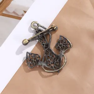 Vintage Maritime Anchor Brooch - Unisex Nautical Accessory 10 S0453d157025a4db18e7633e18afdd81cw