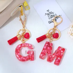 Colorful Initial Letter Keychain for Women 11 S0459ba8812084b28b2c105cc7610447fD