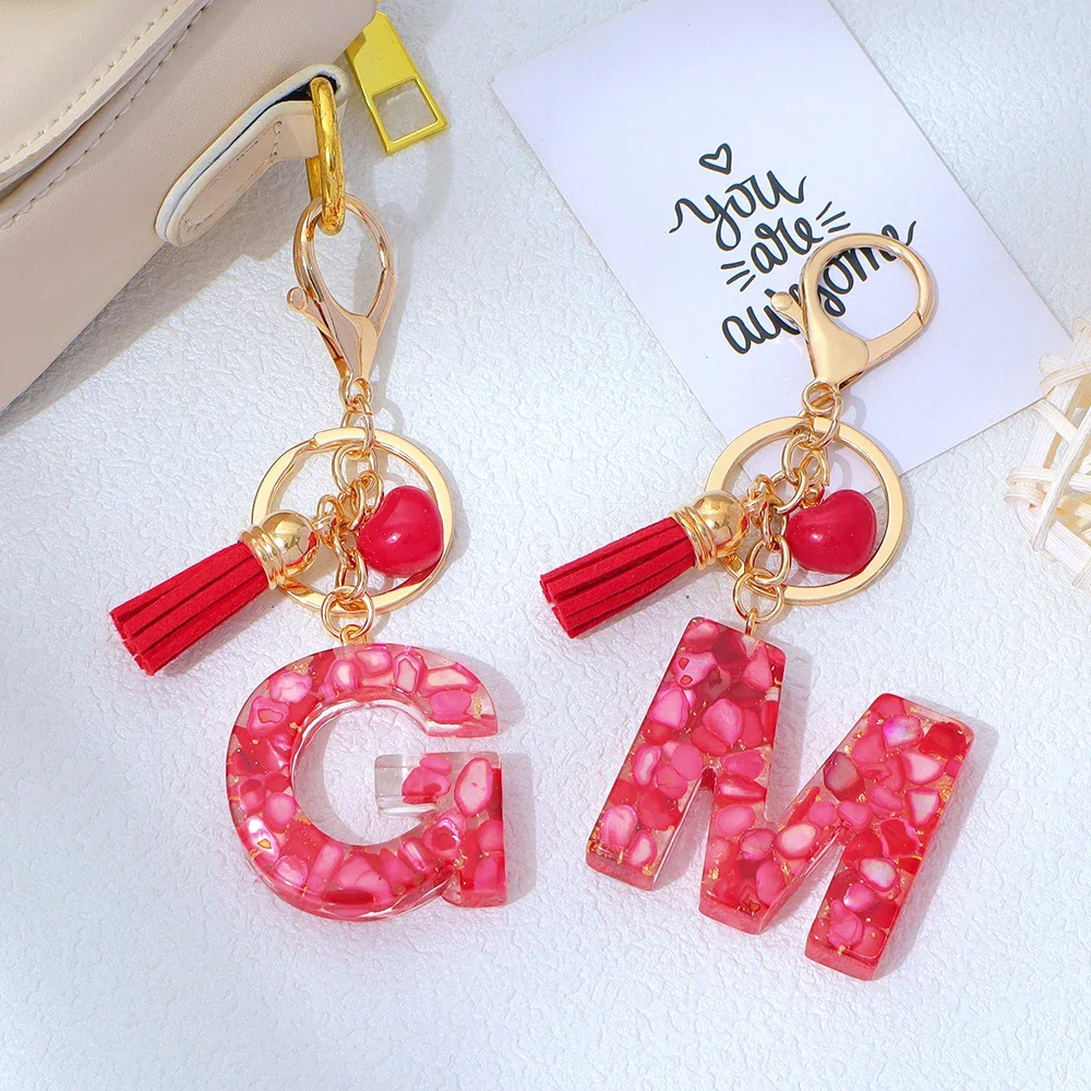 Colorful Initial Letter Keychain for Women 2 Colorful Initial Letter Keychain for Women - Image 2