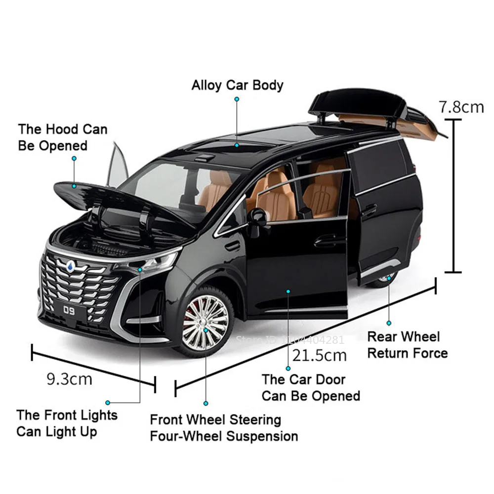 Denza D9 LM300H 1:24 Scale Diecast Model 2 Denza D9 LM300H 1:24 Scale Diecast Model - Image 2