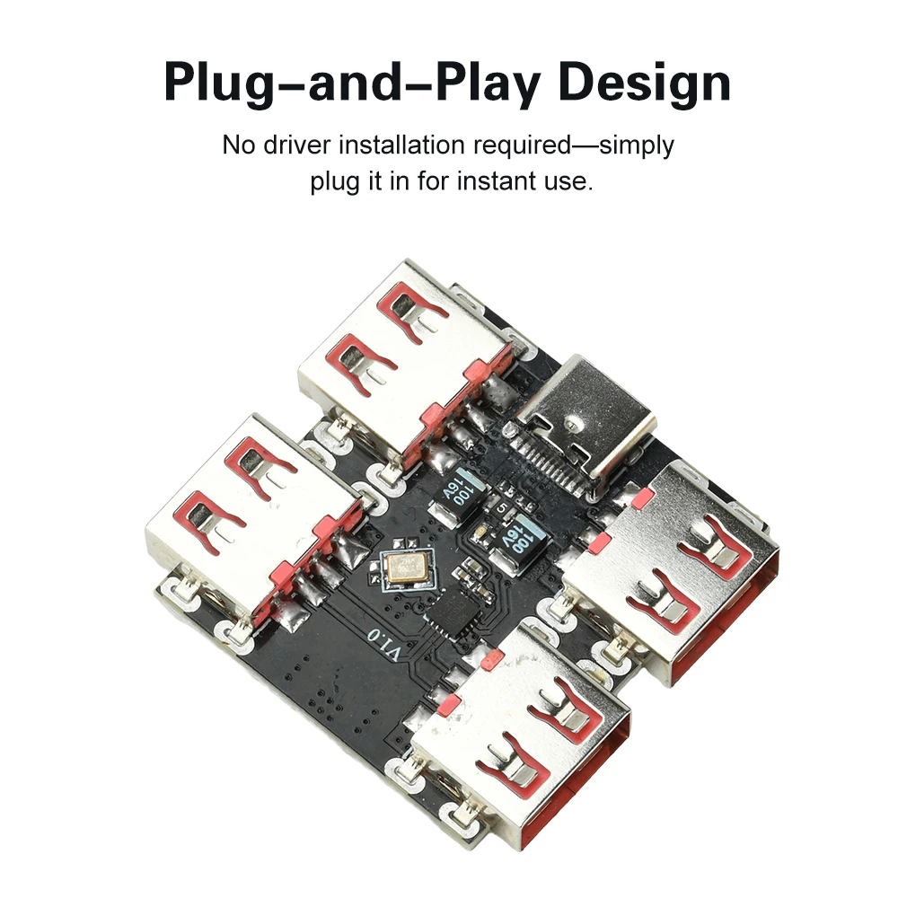 USB 2.0 4-Port Hub with Type C Port 2 USB 2.0 4-Port Hub with Type C Port - Image 2