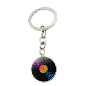 Vinyl Record Keychain with Red Label 17 S056d8d19aa054aa8a4711a3a31d270f4g