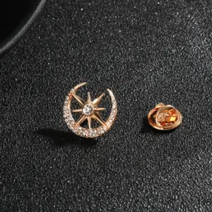 Celestial Star and Moon Brooch - 1.8cm Alloy 11 S05dfda6819484840a34a8171f47b33a3T
