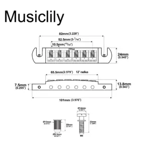 Wilkinson M Series Gold Wraparound Bridge for Guitar 8 S06906670661241c68b17f07fef61969cK