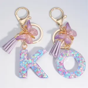Whimsical Holographic S Keychain with Butterfly 15 S06a266f79a1a4c389ed74949f1c8d40aN