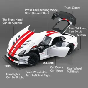 1:24 Scale Dodge Viper Diecast Model 11 S06a56aed8f904a769647c31e36a5bc8fm