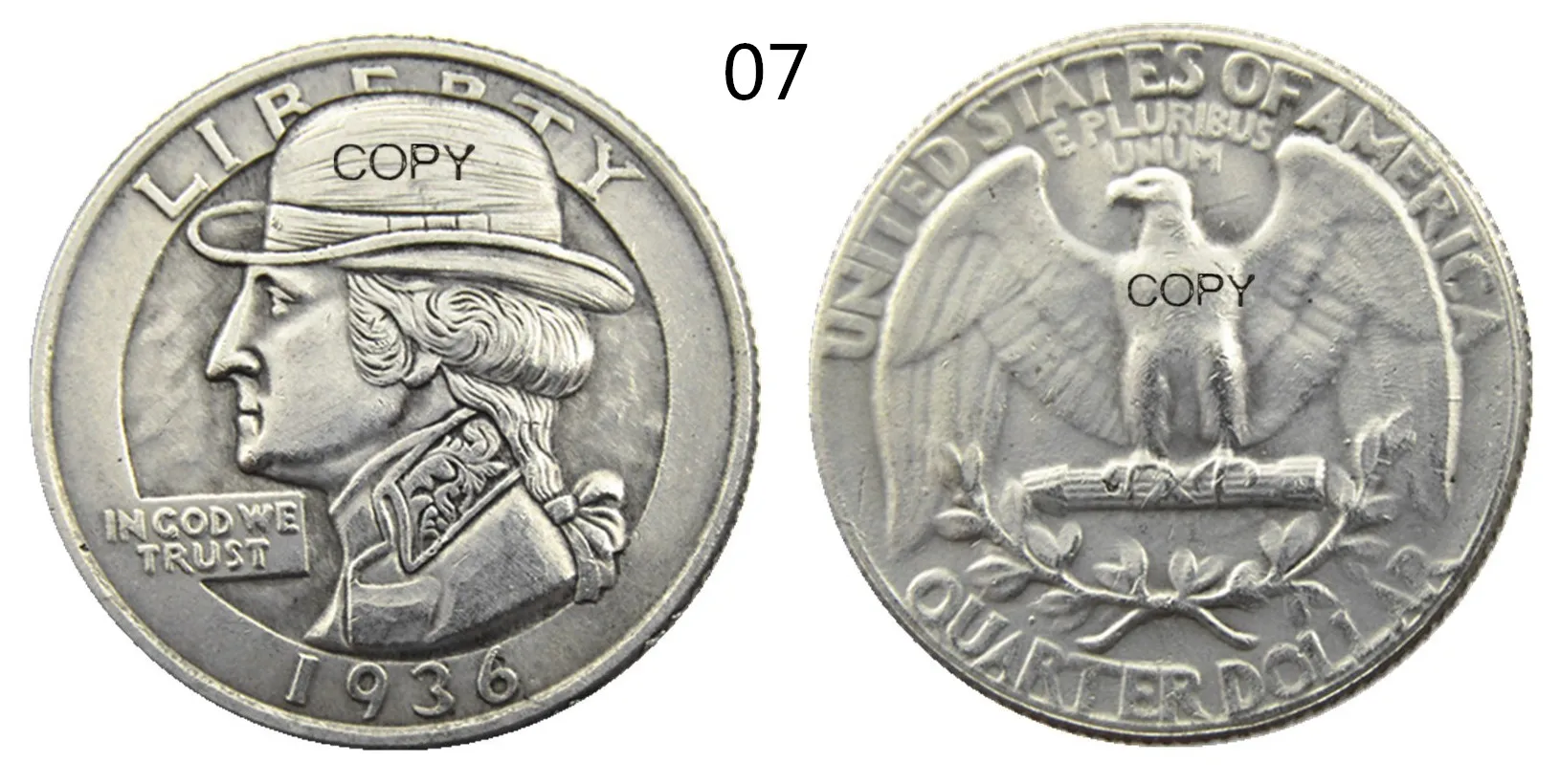 Vintage 1936 Patriotic Washington Quarter Coin 2 Vintage 1936 Patriotic Washington Quarter Coin - Image 2