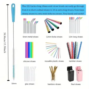 Set of 8 Versatile Bottle Cleaning Brushes 10 S06d59688f963424b9b20ccc49f3f20bcK