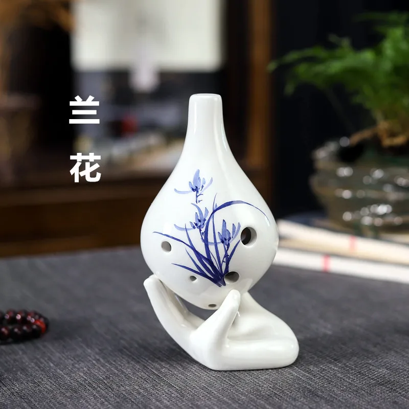 6-Hole Mid-Tone C Ocarina with Hand-Painted Floral Design 8 6-Hole Mid-Tone C Ocarina with Hand-Painted Floral Design - Image 8