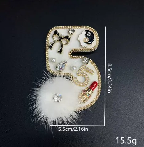 Gold Tone Fashion Brooch with Faux Pearl 6 Gold Tone Fashion Brooch with Faux Pearl - Image 6