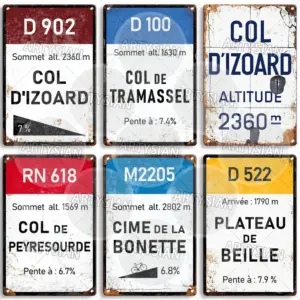 Vintage Aluminum Cycling Race Sign 20x30cm 12 S07960c801a054b25987a7828db2d0112c