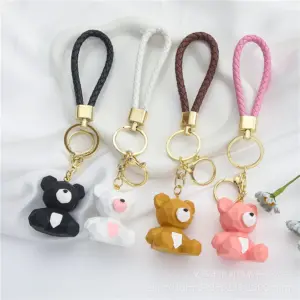Colorful Braided PU Leather Keychain with Gold Clasp 12 S079c17e0dd7b46e380873b4235bd3498h