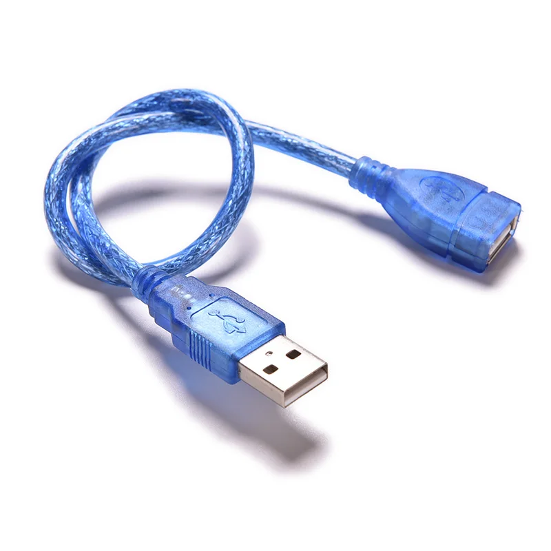 Blue USB 2.0 Extension Cable 30cm 2 Blue USB 2.0 Extension Cable 30cm - Image 2