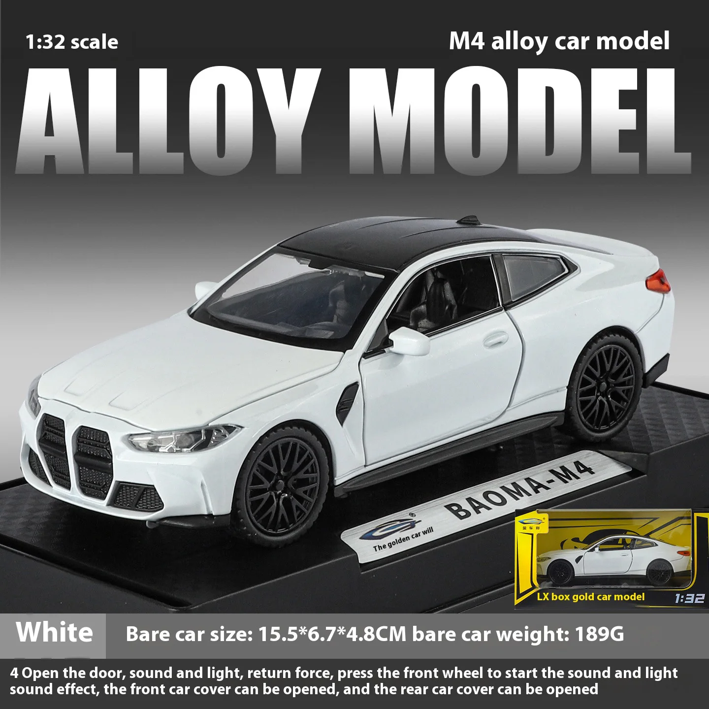 Vibrant Yellow 1:32 Diecast Model Car 8 Vibrant Yellow 1:32 Diecast Model Car - Image 8