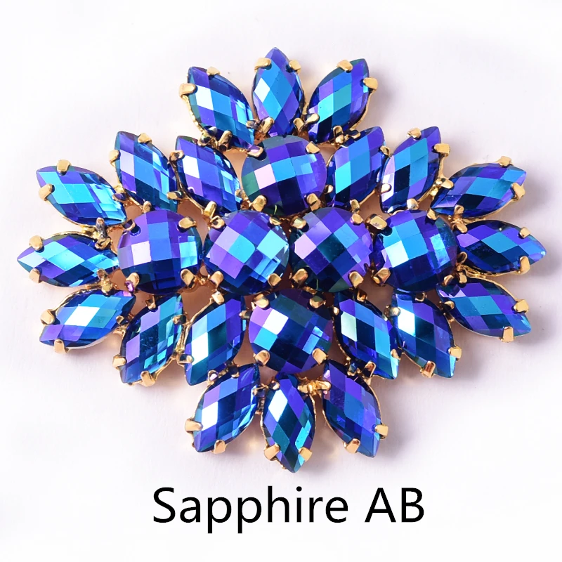 Vibrant Rhinestone Flower Appliques (4.5x4 cm) 7 Vibrant Rhinestone Flower Appliques (4.5x4 cm) - Image 7
