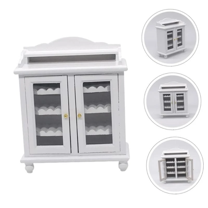 Miniature Wooden Wine Cabinet for Dollhouses 6 Miniature Wooden Wine Cabinet for Dollhouses - Image 6