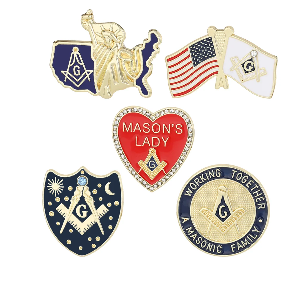 Masonic Badge Alloy with Patriotic Symbols 4 Masonic Badge Alloy with Patriotic Symbols - Image 4