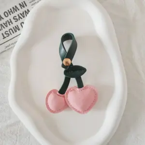 Cherry-Themed Leather Keychain for Women 19 S0816bea539984b8dbb7fba464f47792aq
