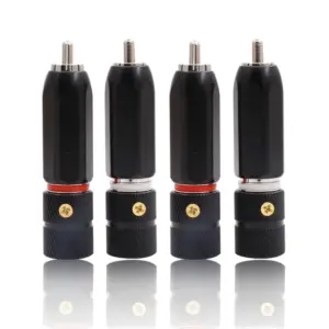 Premium 4-Pack RCA Plug Connectors Set for Audio 13 S081be89af2e642949f30b80faa9c3a32l