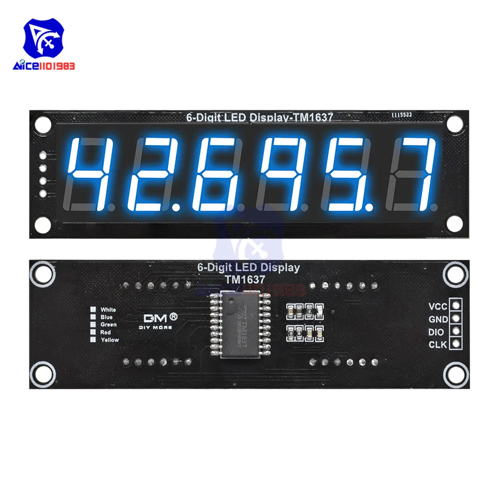 6-Digit Color TM1637 LED Display Module 10 6-Digit Color TM1637 LED Display Module - Image 10