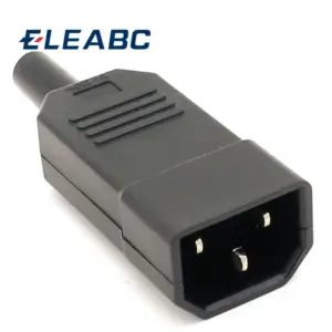 Black IEC C13 Power Plug with 10A/250V Ratings