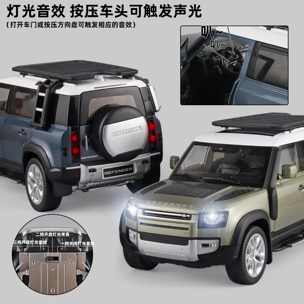 1:18 Scale Land Rover Defender 110 Alloy Model 4 1:18 Scale Land Rover Defender 110 Alloy Model - Image 4