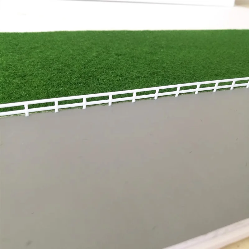 White HO Scale Guardrails Set for Model Railways 3 White HO Scale Guardrails Set for Model Railways - Image 3