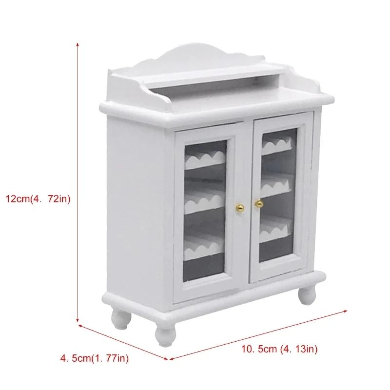 Miniature Wooden Wine Cabinet for Dollhouses 2 Miniature Wooden Wine Cabinet for Dollhouses - Image 2